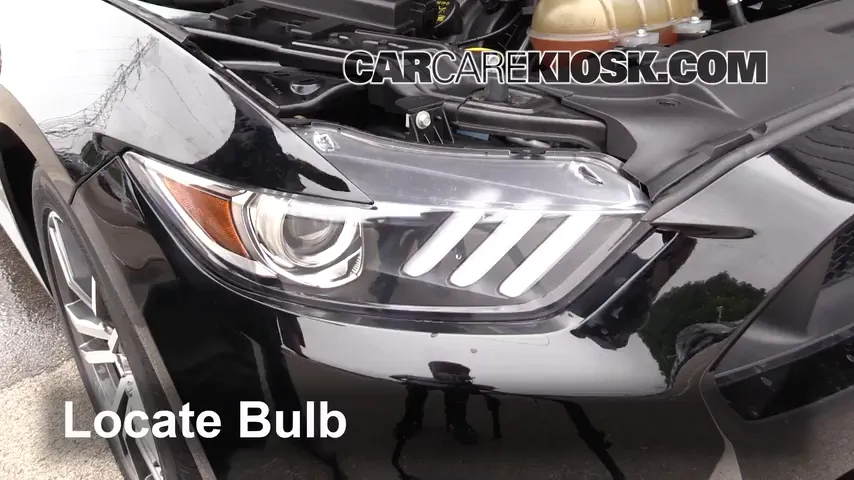 2017 Ford Mustang GT 5.0L V8 Lights Headlight (replace bulb)